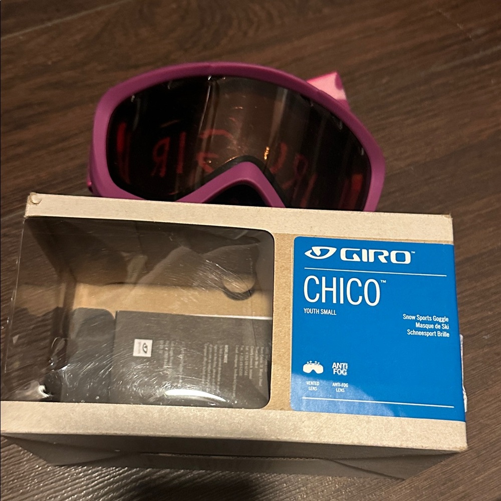 Giro Chico Youth Goggles in Purple with Dark Lenses